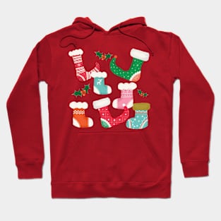 Retro Christmas stockings Hoodie